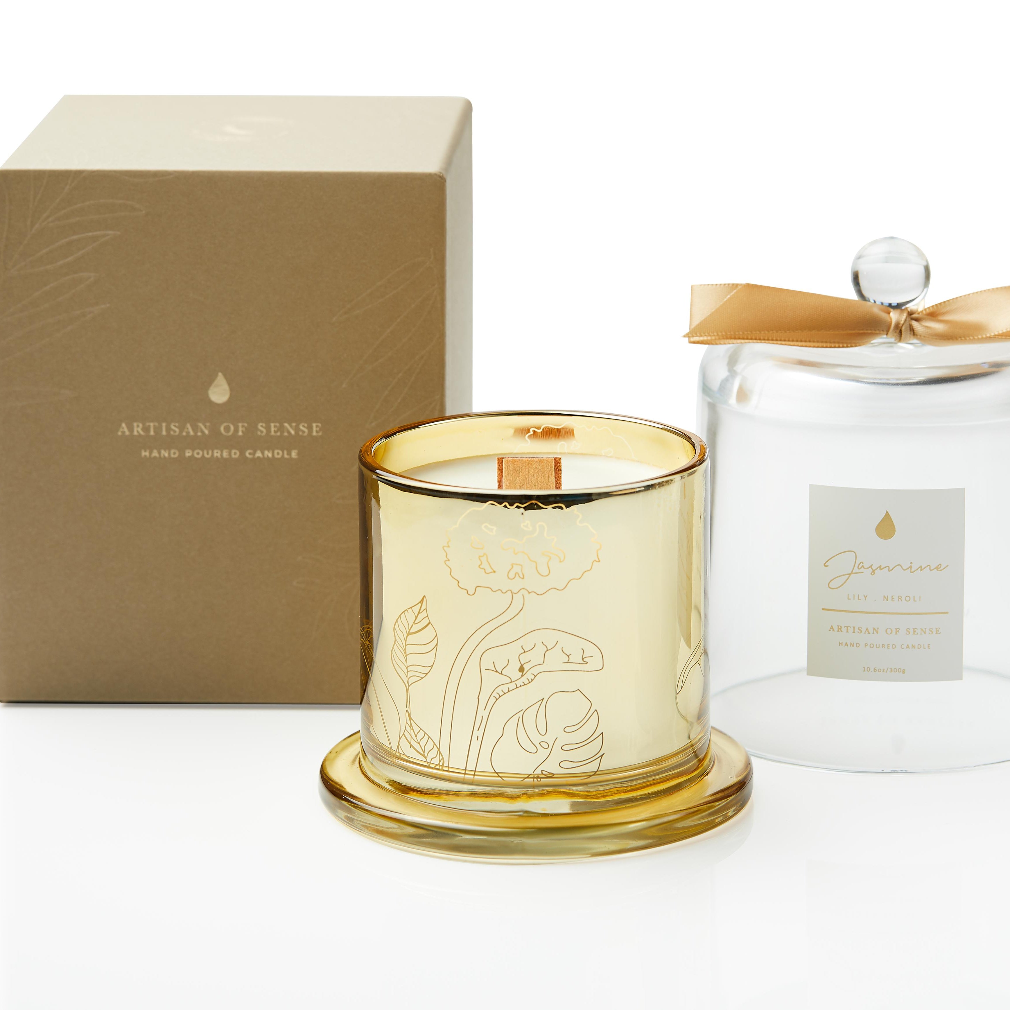 ARTISAN OF SENSE | Glass Dome Candle | Jasmine. Lily. Neroli