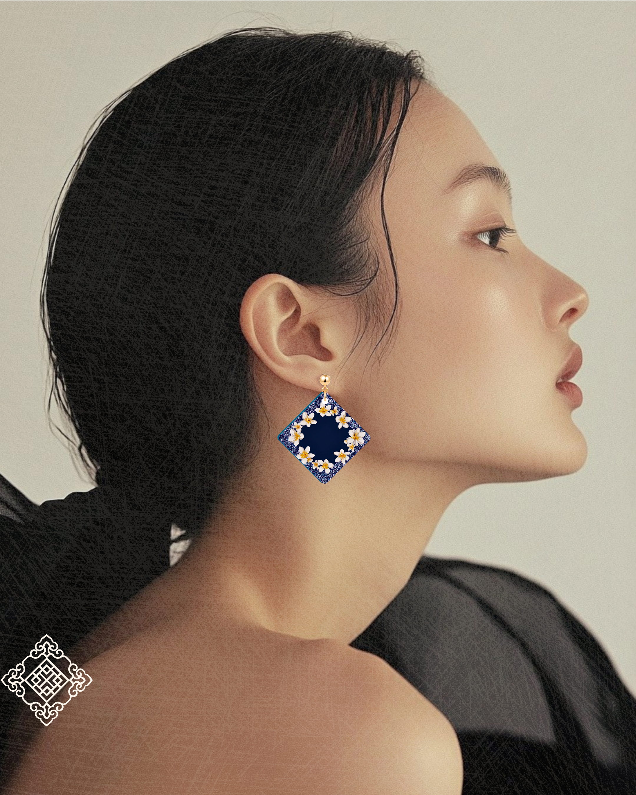 THE ANTECEDENT STORE | Frangipani Tile Earrings