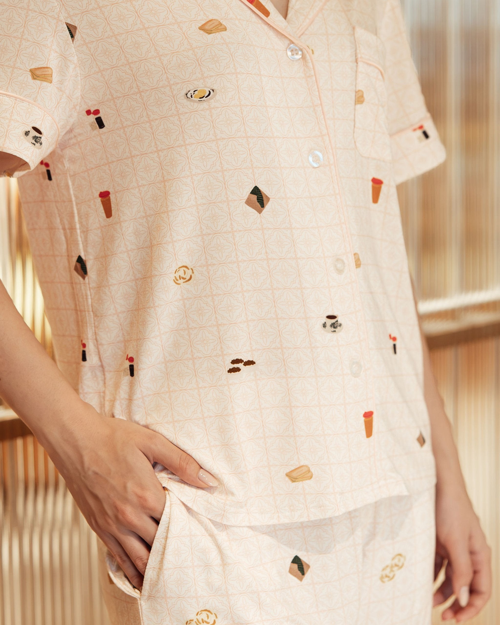 SELENIGHTCO | Signature Pyjamas Set | Kopitiam Blush