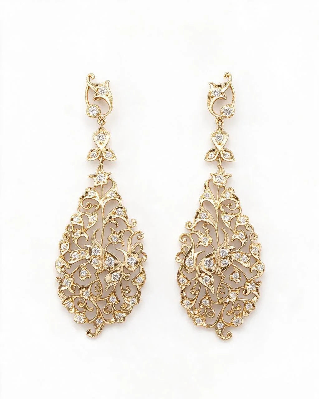 FOUNDATION JEWELLERS | 18K Yellow Gold Natural Diamond Earring - PE101765