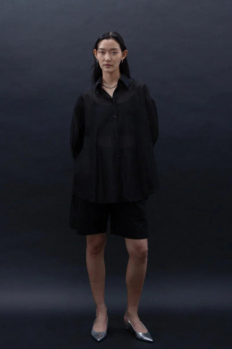 SAERO COLLECTIVE | Malgeun Tencel Shirt | Black