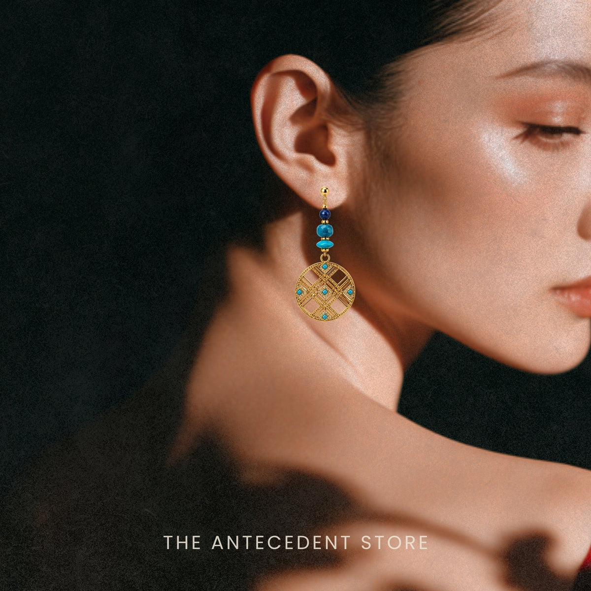 THE ANTECEDENT STORE | Lapis Lazuli, Apatite & Turquoise Statement Earrings