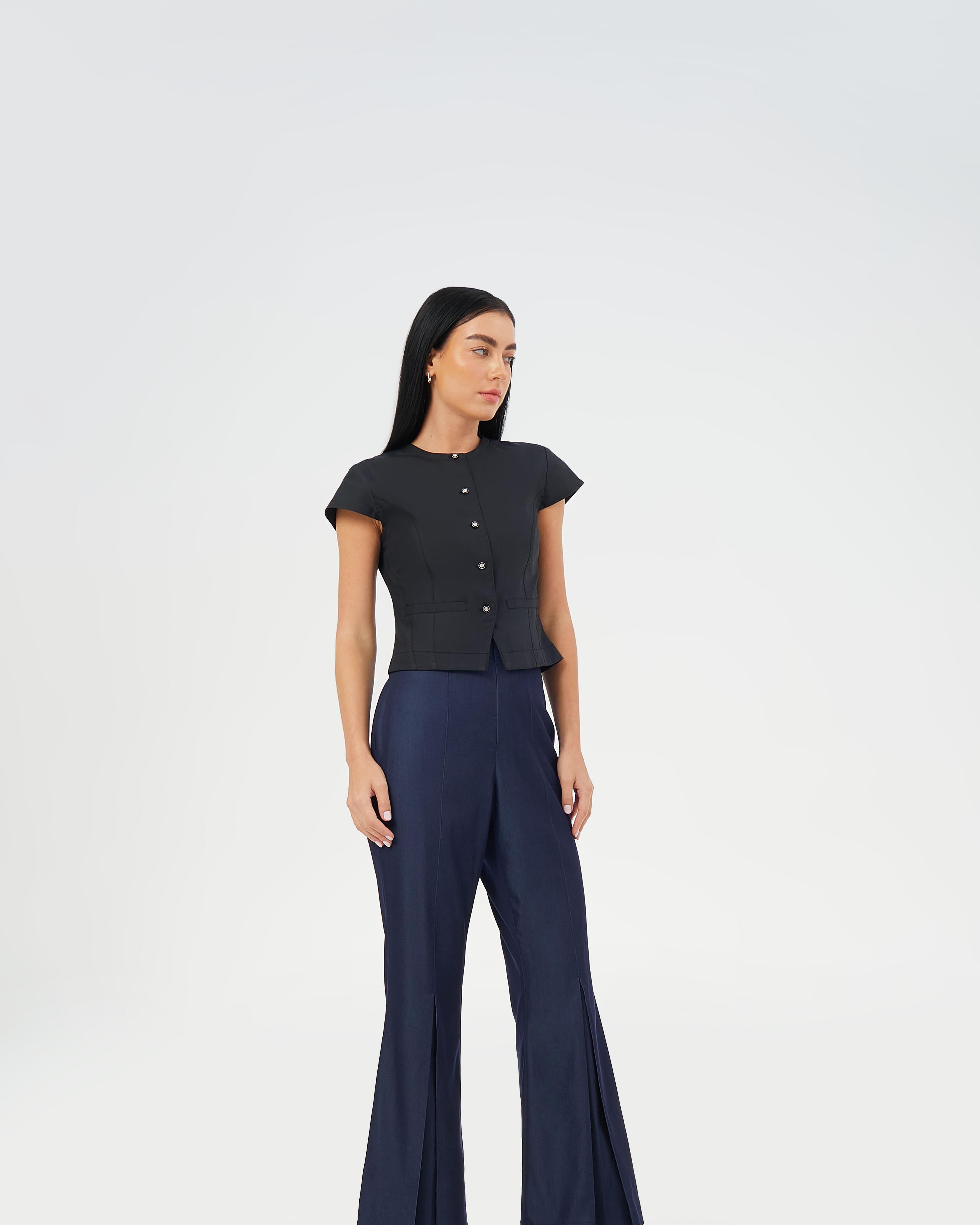 CAELI ECO LUXE | Tailored Button Top