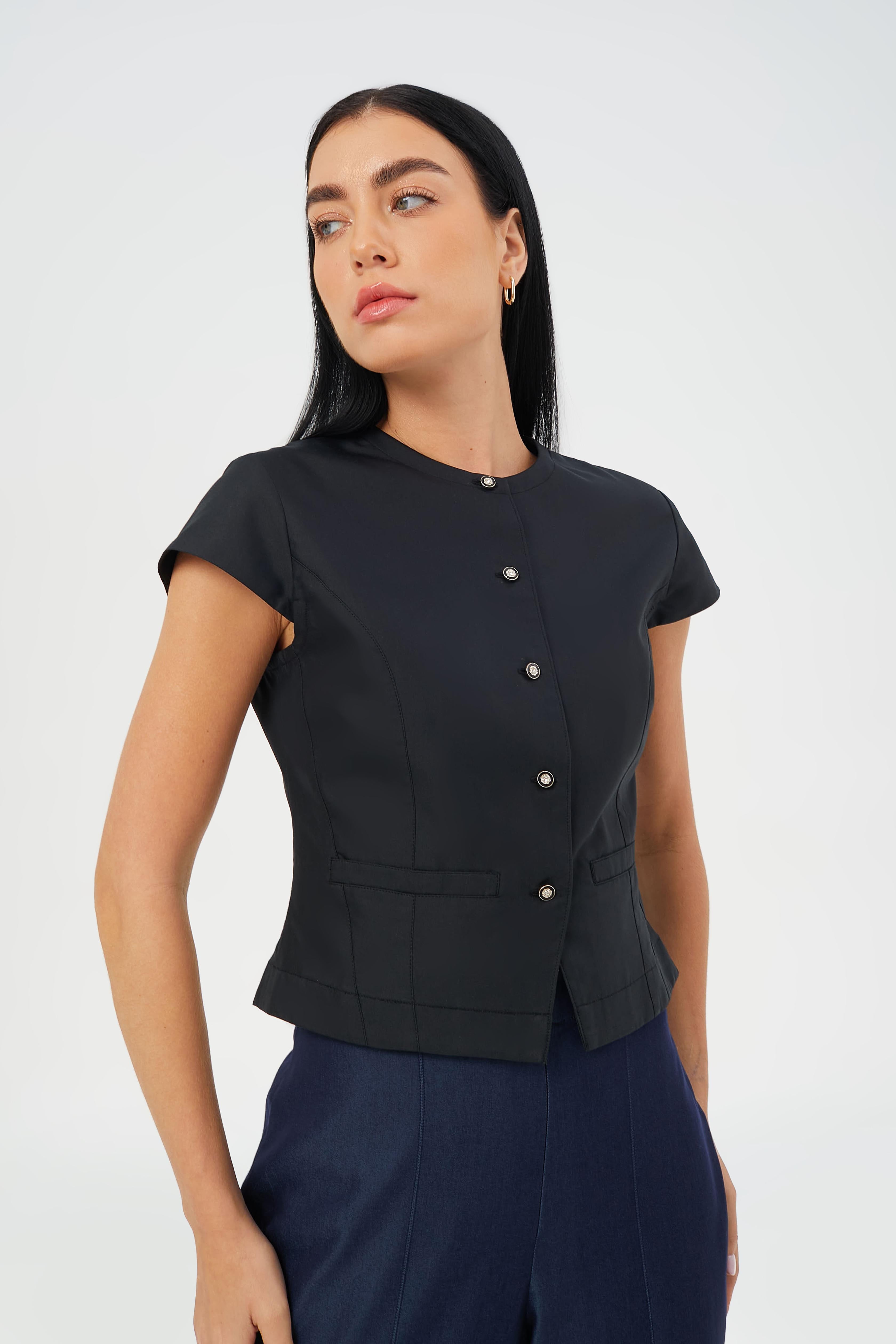 CAELI ECO LUXE | Tailored Button Top