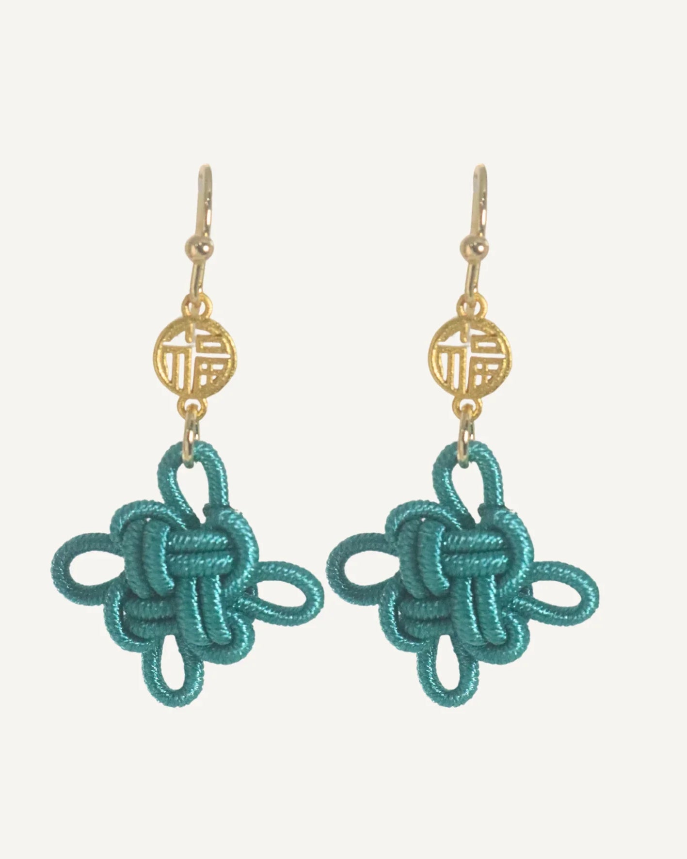 THE ANTECEDANT STORE | E - Blessings Auspicious Knot Earrings S2 (Green)