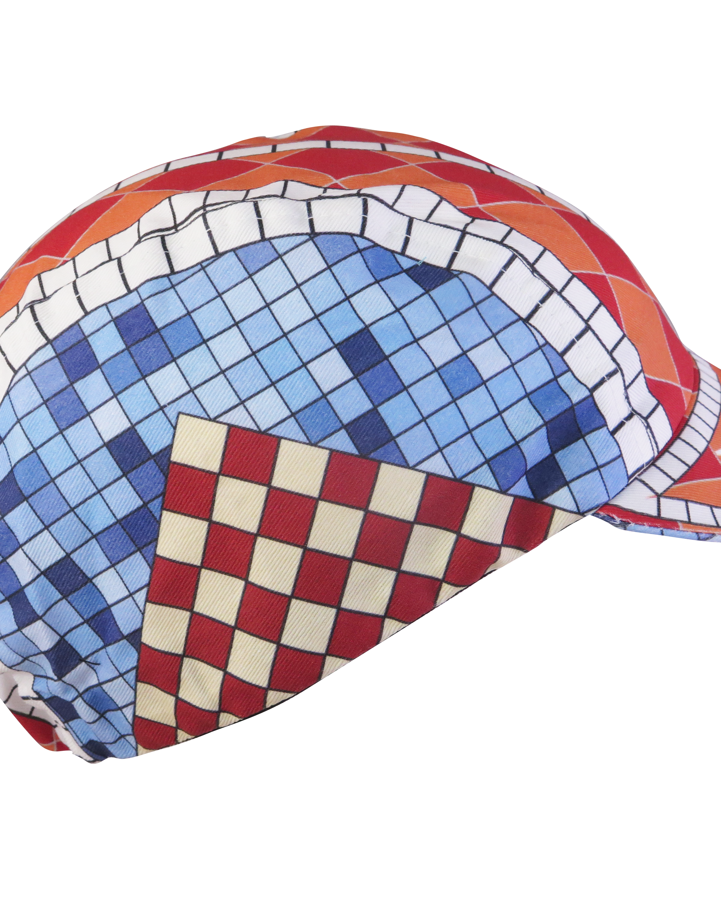 A DESIGN BY TAKACHYA | Cycling Cap - Lepak Checkered Brown Blue