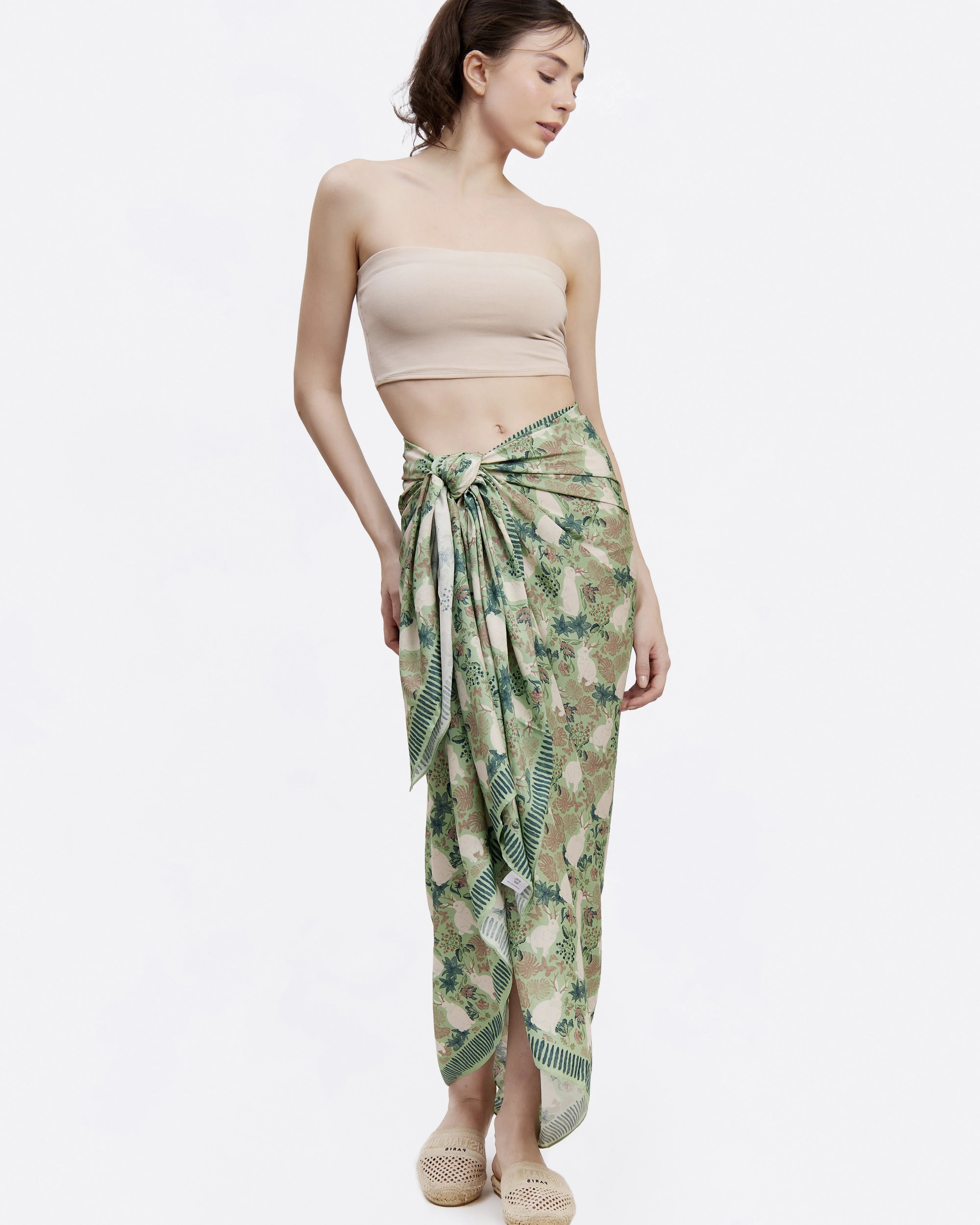 STUDIO QILING | Jackalope Garden Bloom Pareo