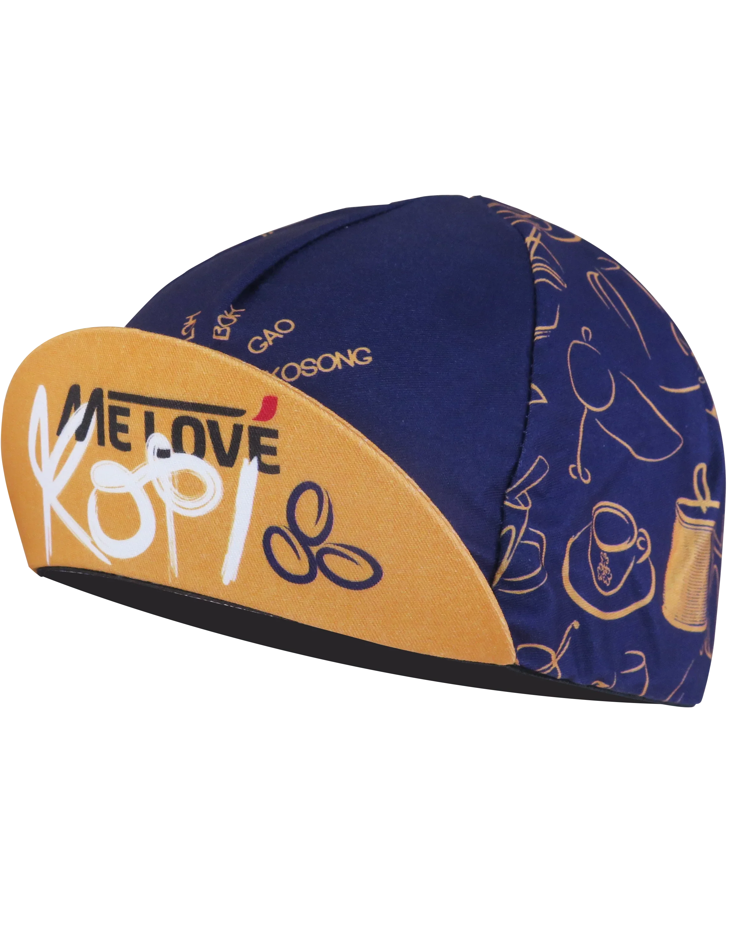 A DESIGN BY TAKACHYA | Cycling Cap - Me Love Kopi