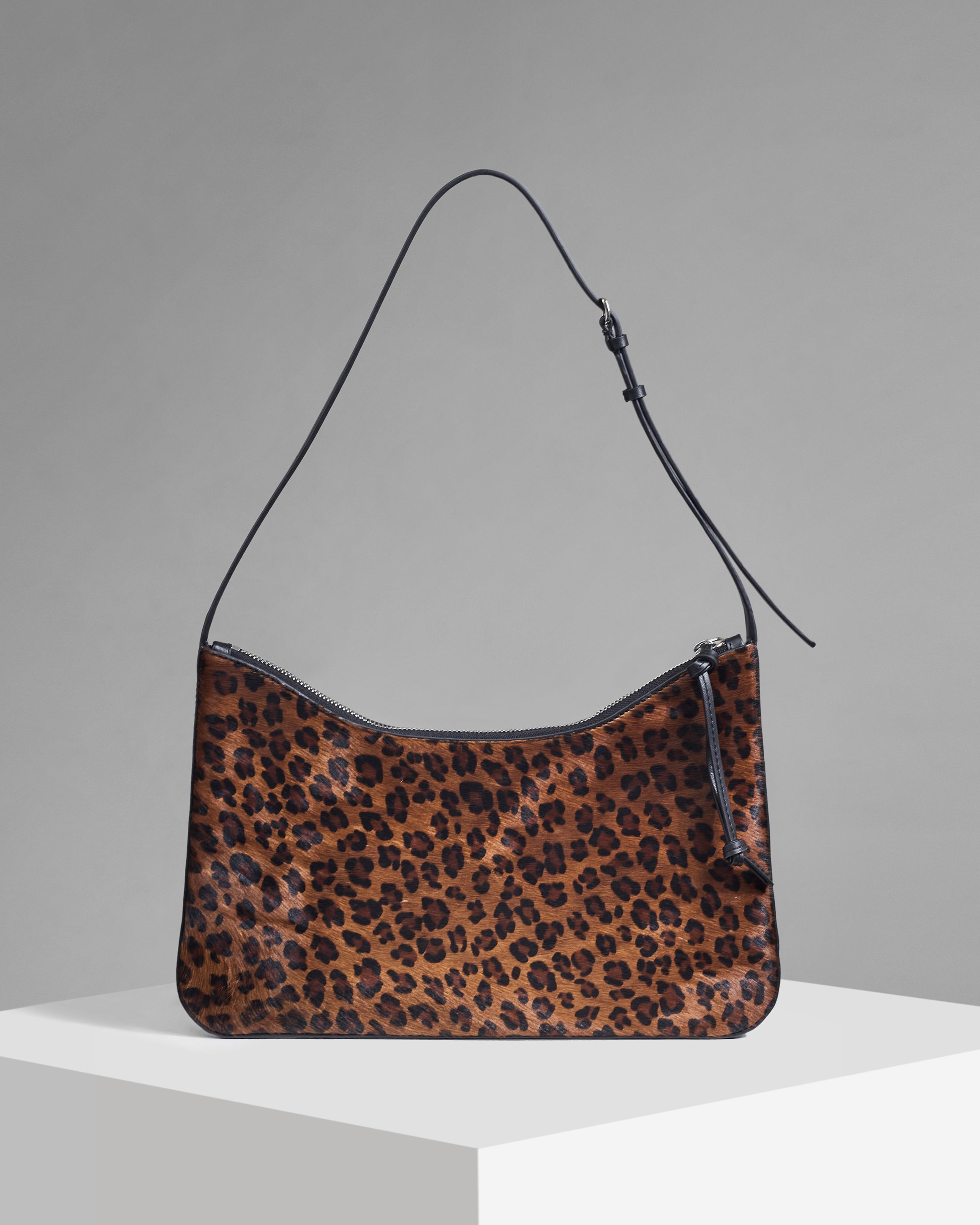 WU HAUS | Veil Leopard Print Calf-Hair Shoulder Bag