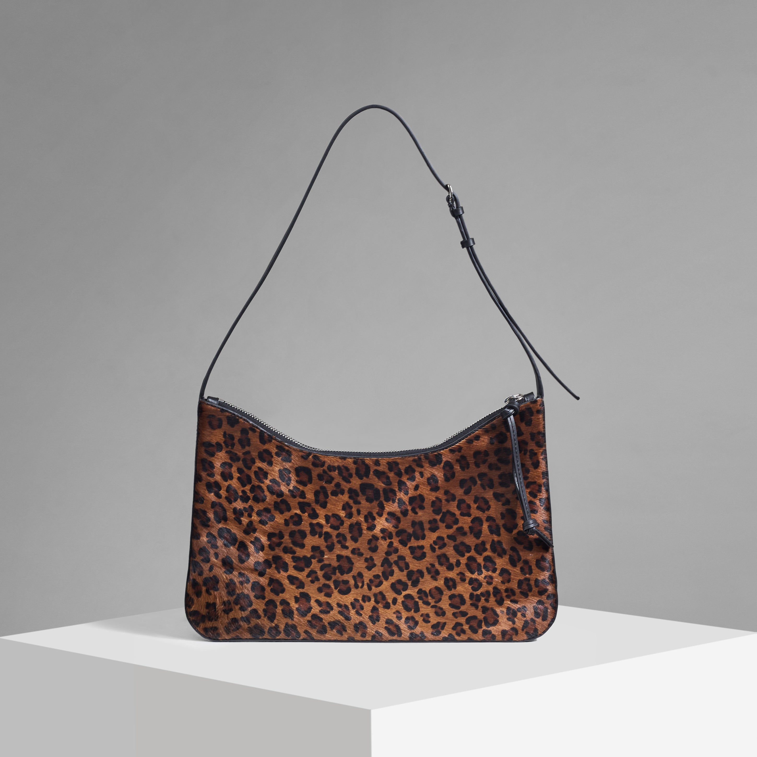 WU HAUS | Veil Leopard Print Calf-Hair Shoulder Bag