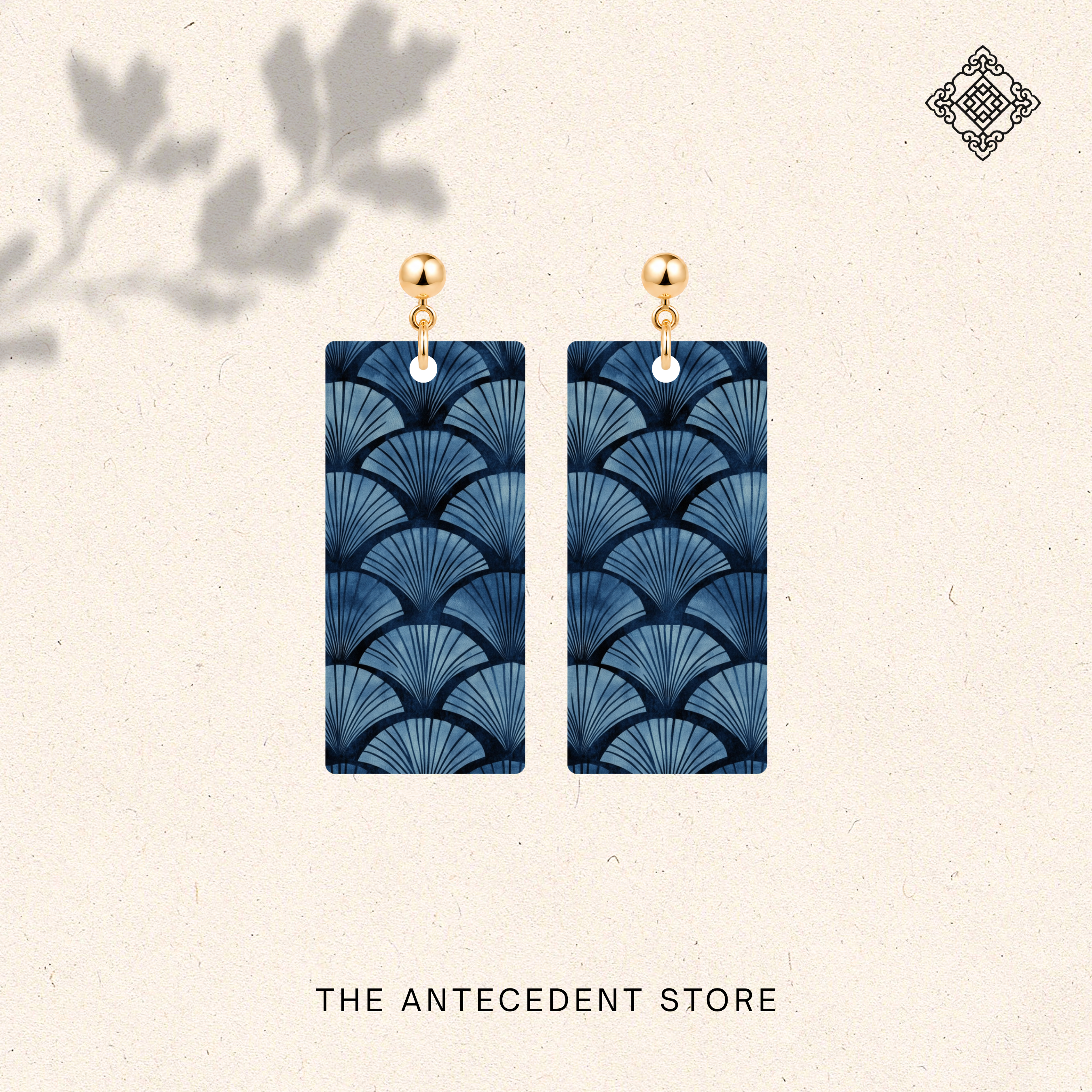 THE ANTECEDENT STORE | Fan Earrings In Blue
