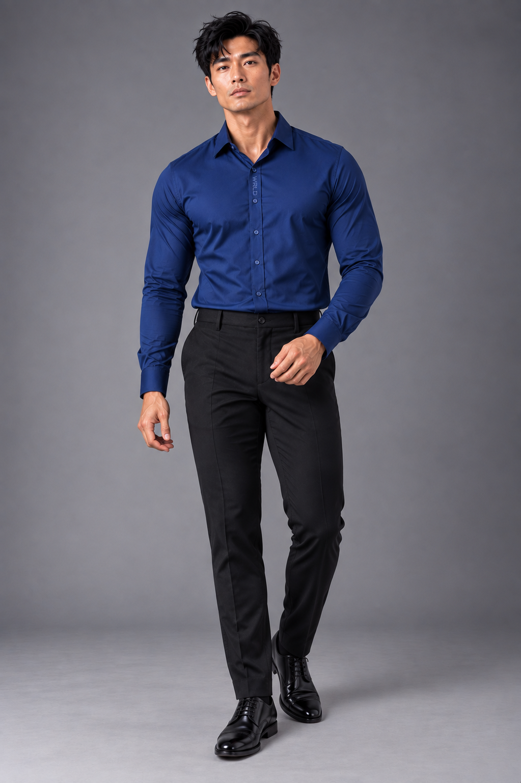 WRLD | PERFORMANCE L/S SHIRT | BLUE