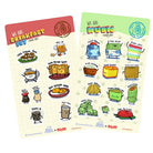 NOM | NOM x BearlyCaffeinated Breakfast Set And Kueh Sticker Sheet