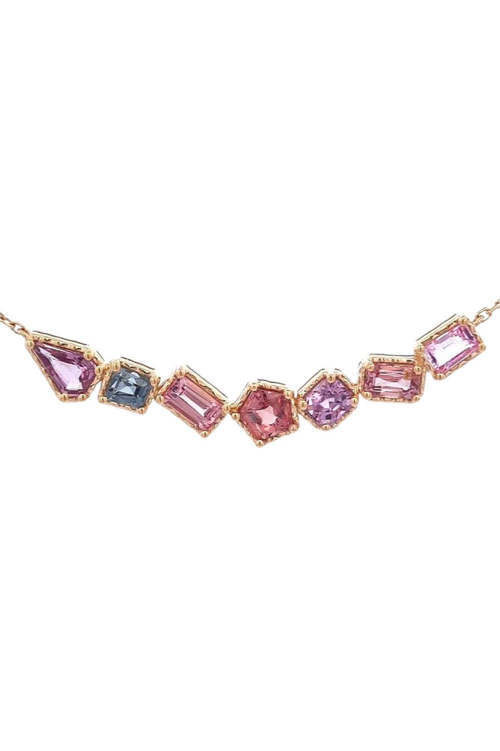 CREATIVE JEWELLERY STUDIO | 18k Solid Gold, Multicolor Spinel Necklace by Satine Gems Jewelry