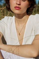 RINA LEE | GOLDEN Rutile Quartz Adjustable Chain Necklace | 18K Gold Vermeil