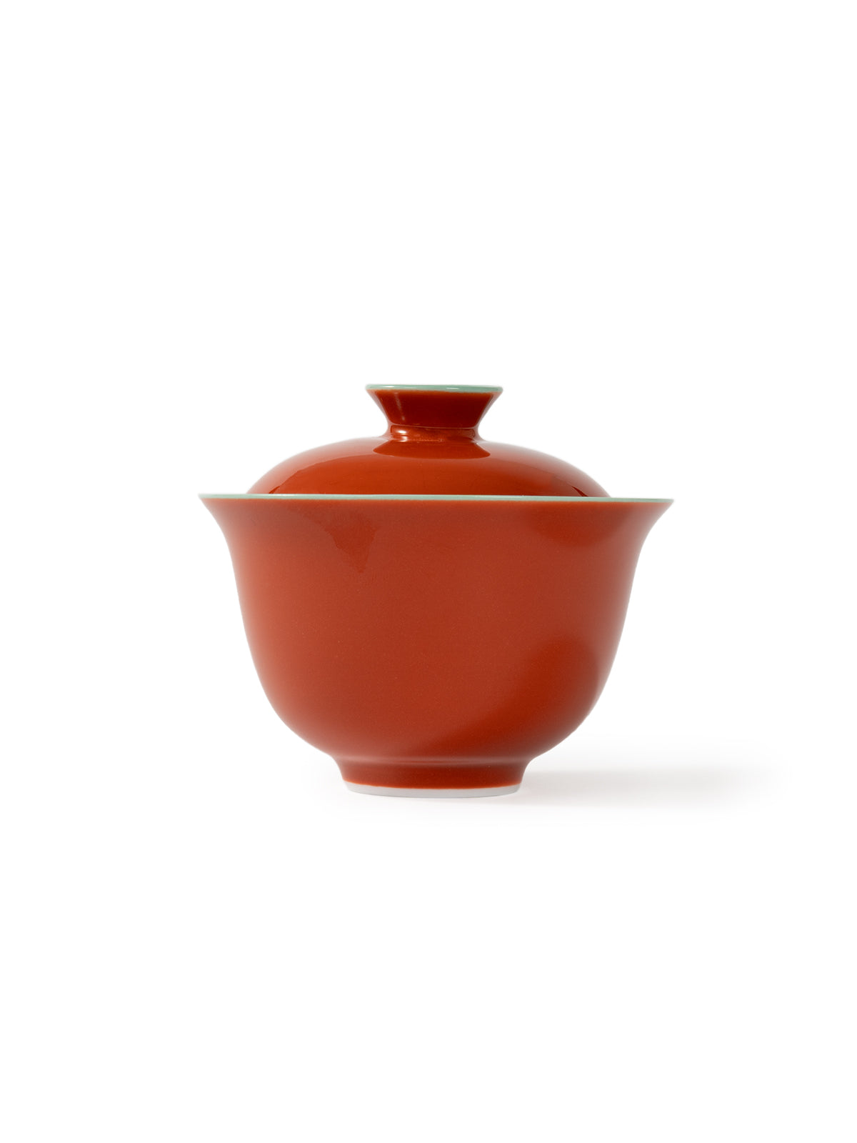 CRAFILAB | Brick Red & Turquoise Lucky Lidded Bowl