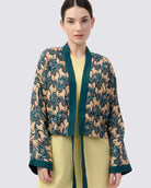 STUDIO QILING | Kitsune Teal Desert Reversible Cropped Kimono