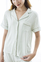 SELENIGHT CO | Signature Pyjamas Set Green Stripes