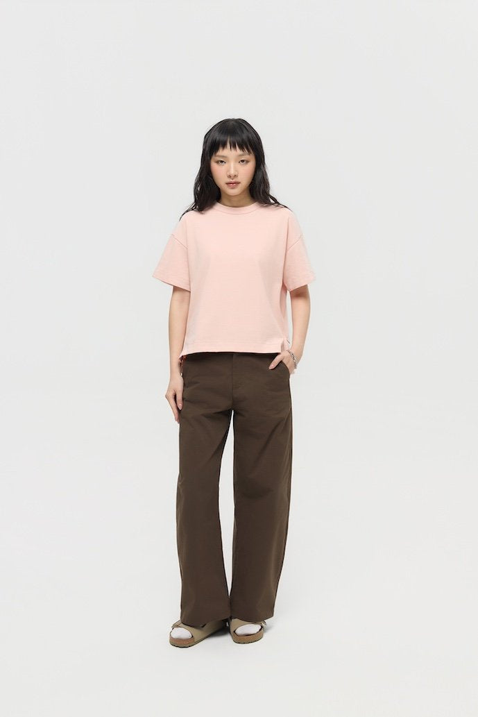 3EIGHTH | SOKKO Zip Tee in Blush Pink