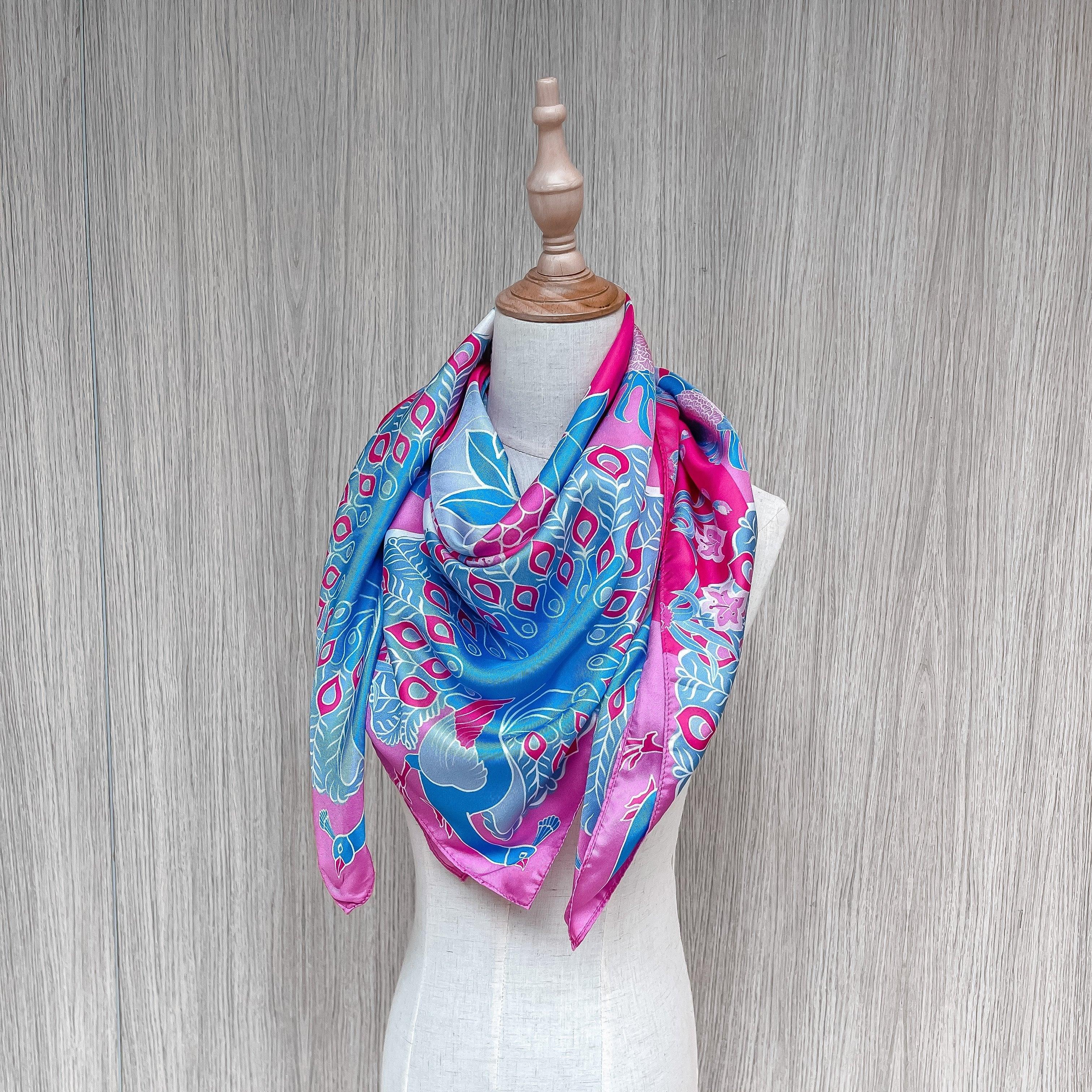 BINARY STYLE | Peranakan Epiphanies in Lilac 100% Premium Silk Scarf