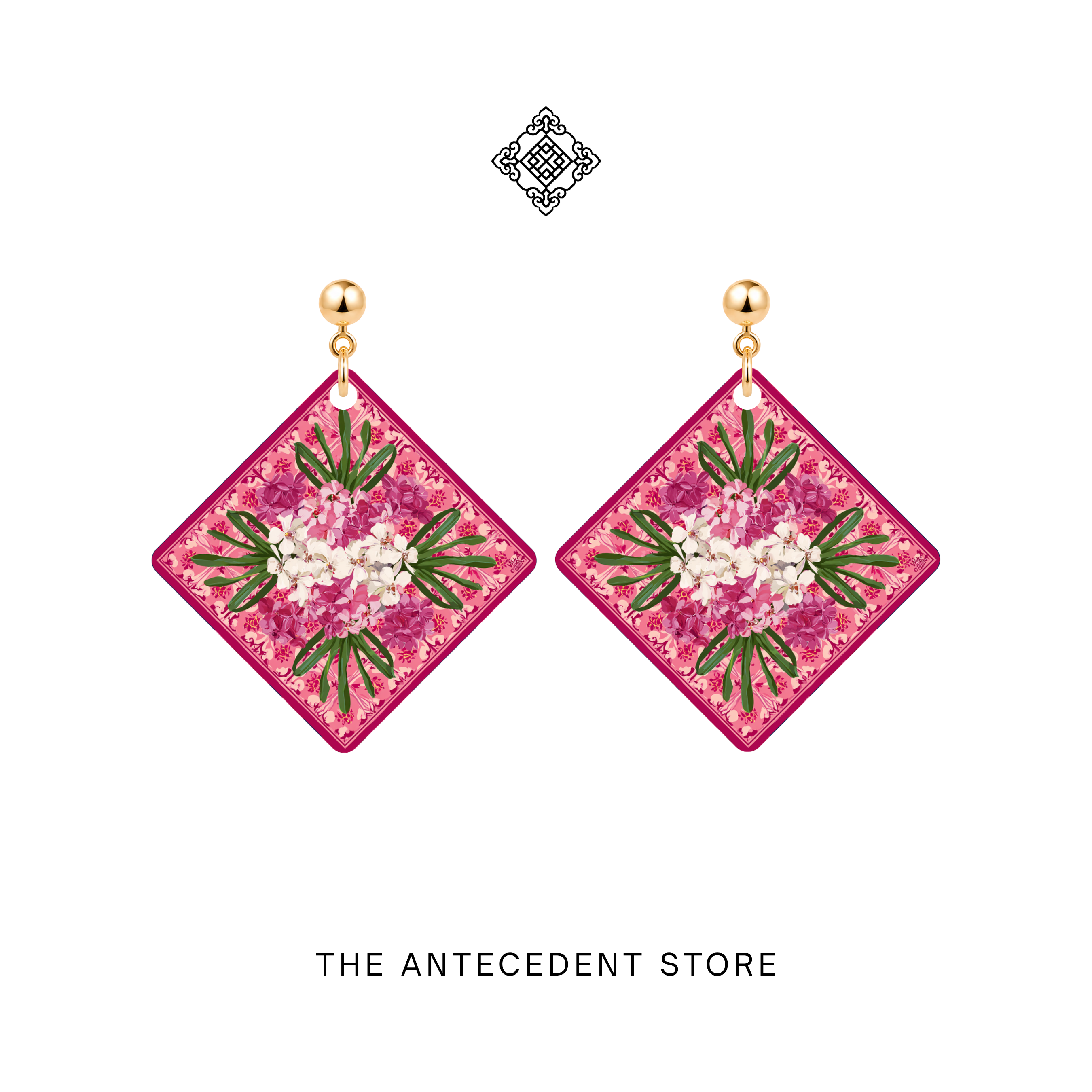 THE ANTECEDENT STORE | Orchid Tile Earrings