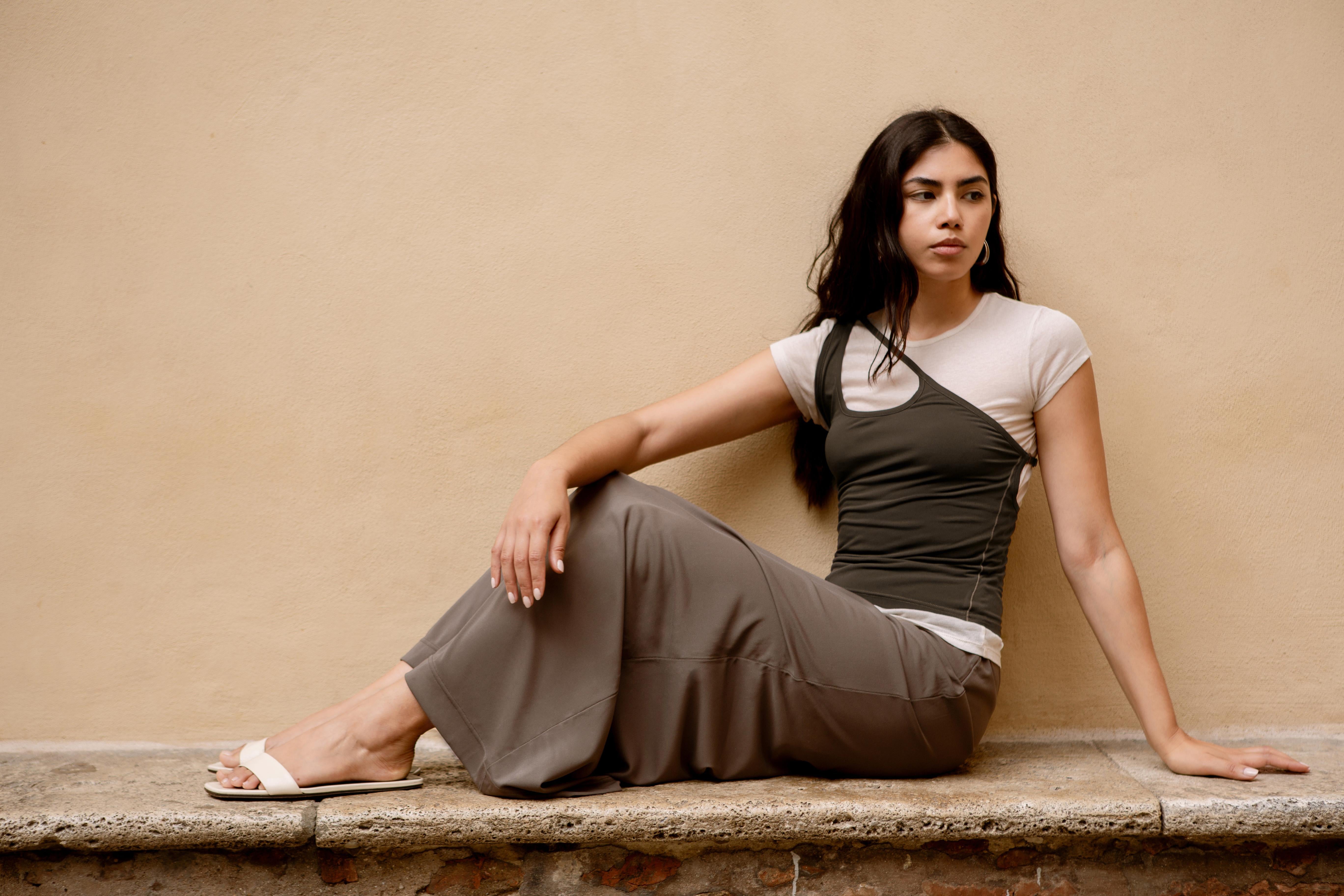 LAYERPLAN | Twila Gathered Stretch-Jersey Tank