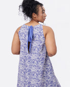 STUDIO QILING | Porcelain Cat Classic Silk Blend Mini Dress