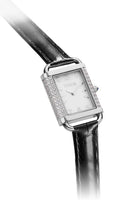BLACK BY BLUE BRAVE | THCN H· II Eggshell White Dial Black Leather Strap Watch | Silver