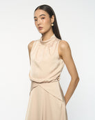 DRESSINGPAULA | Halter Wrap-Back Dress