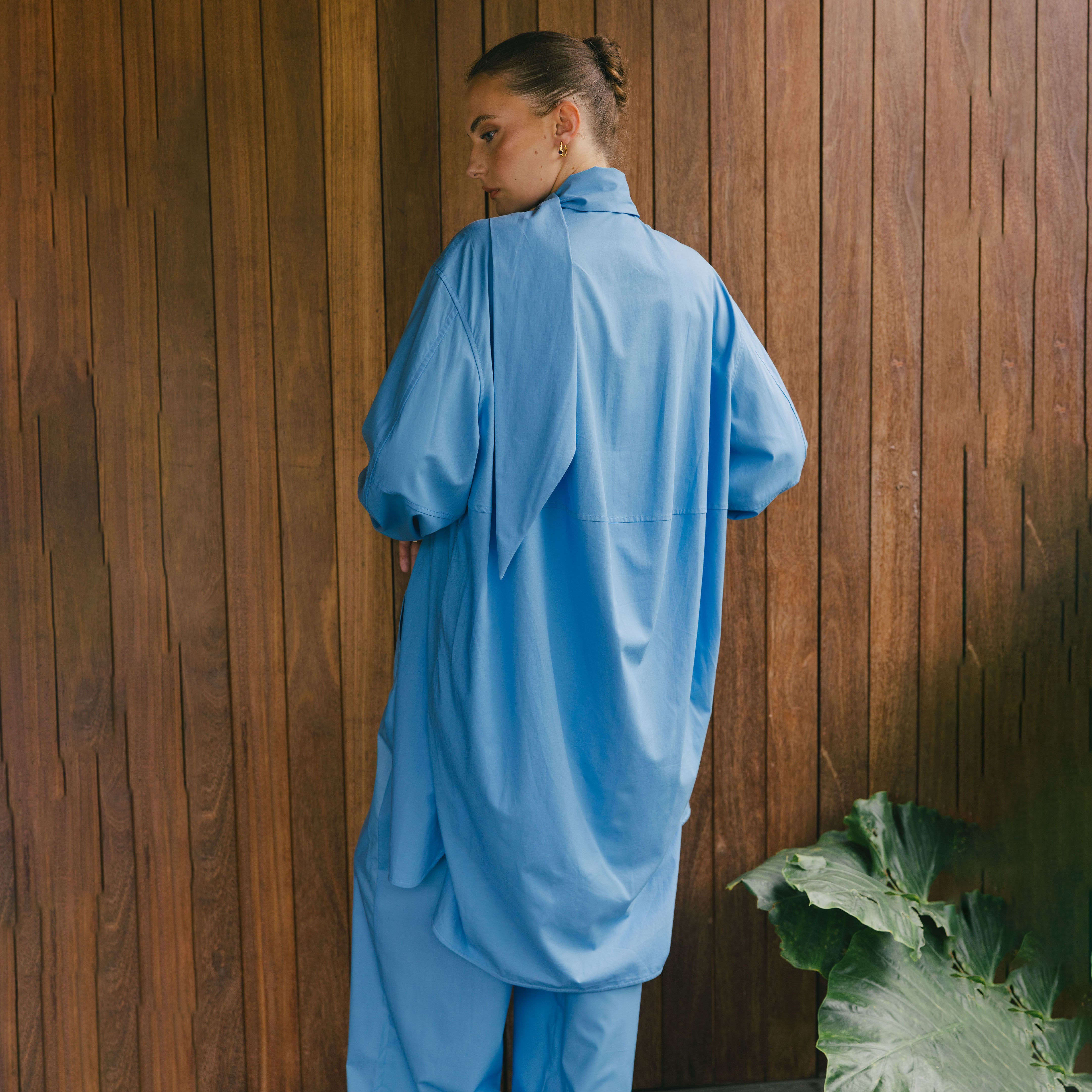 LAYERPLAN | Marina Scarf Collar Shirt Dress