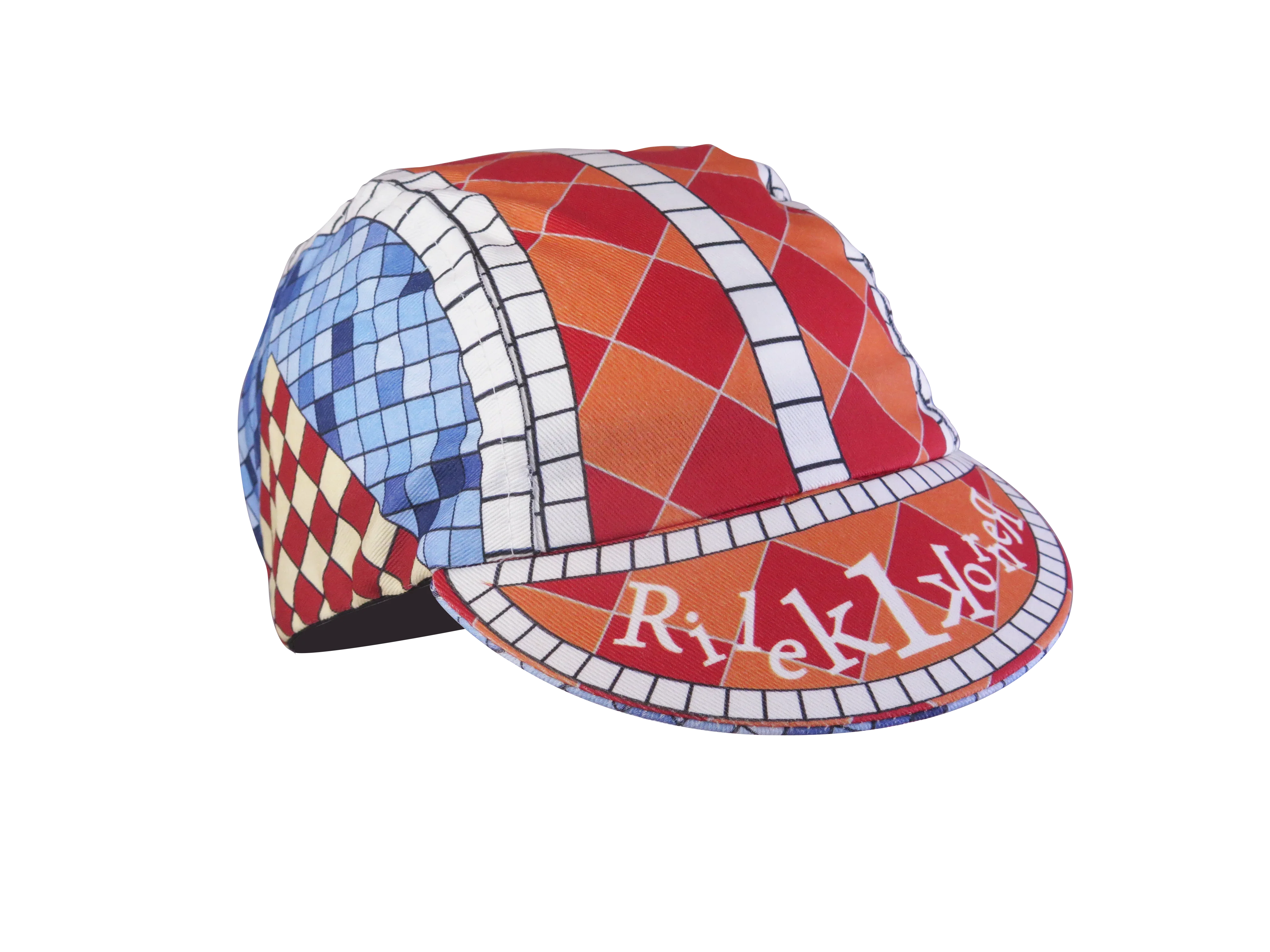 A DESIGN BY TAKACHYA | Cycling Cap - Lepak Checkered Brown Blue