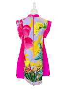 TRIOLOGIE | Phalaenopsis Mandarin Collar Swing Dress