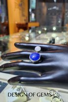 CREATIVE JEWELLERY STUDIO | Lapis Lazuli & Mother of Pearl Bubble Ring by Design of Gems