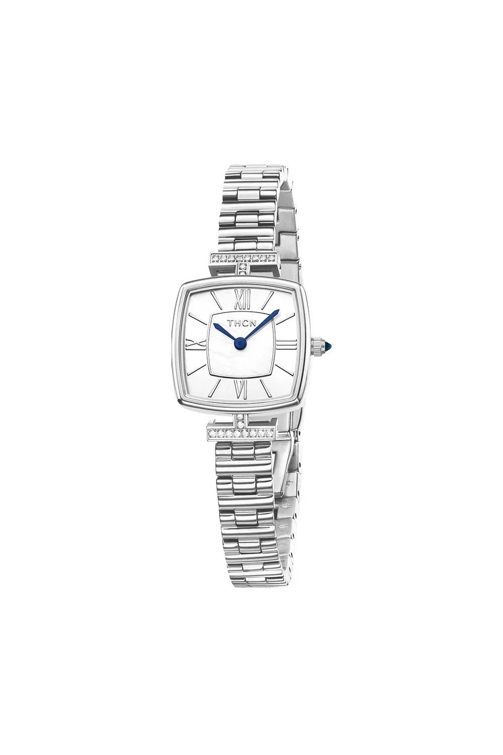 BLACK BY BLUE BRAVE | THCN T· II White Mother-of-Pearl Dial Silver Bracelet Watch