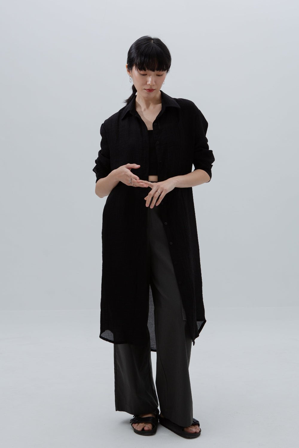 SAERO COLLECTIVE | Oreum Shirt V. 1 [Long Ver.] | Black