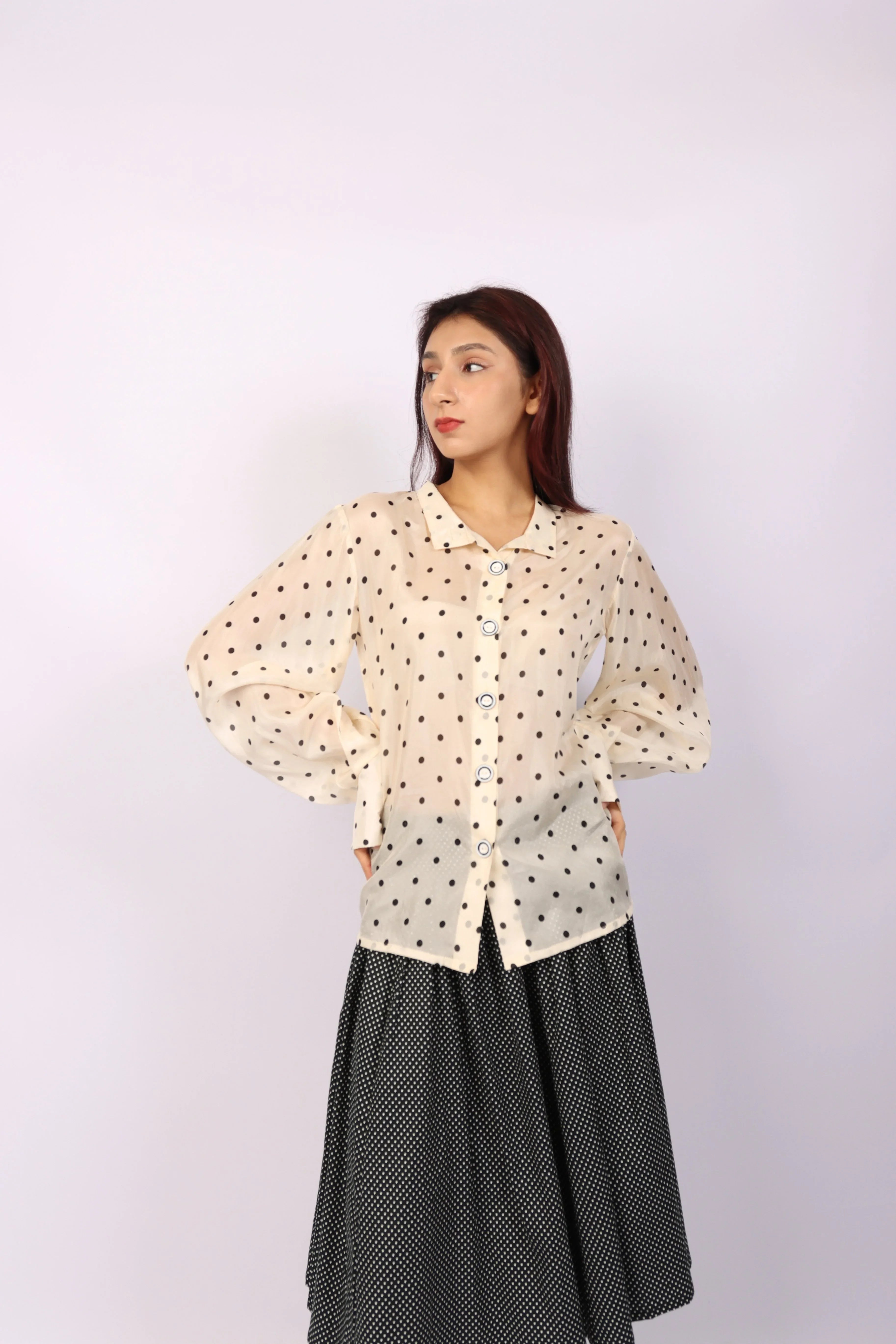 RAFFLES PRIVATO | STEPHANIE GABRIELLE | Polka Dot Blouse
