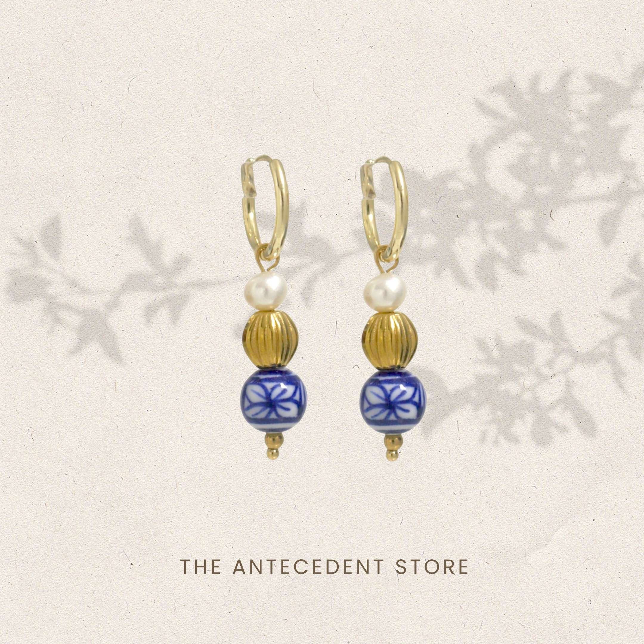 THE ANTECEDANT STORE | Peranakan Bloom Porcelain Earrings