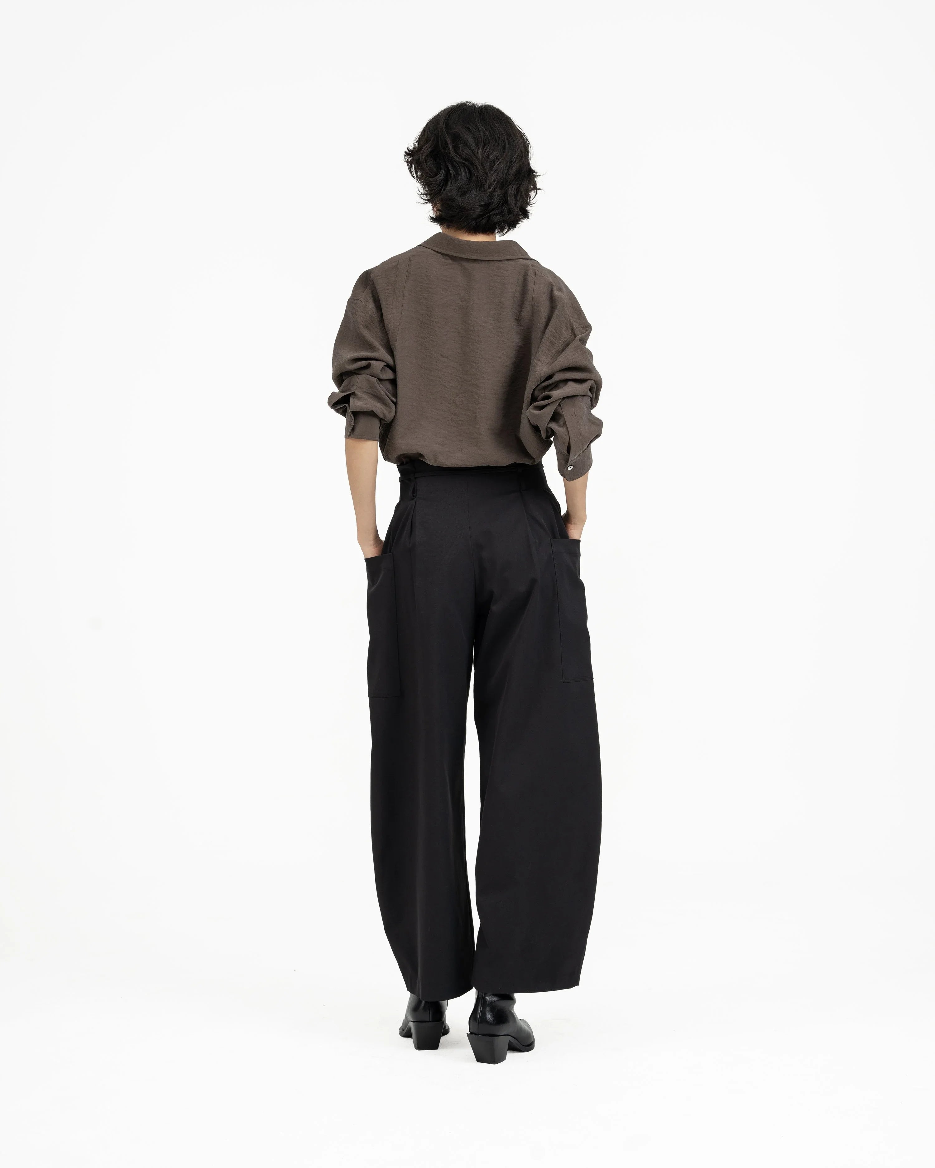GRAYE | SOLOTEX® Barrel-Leg Trousers - Black