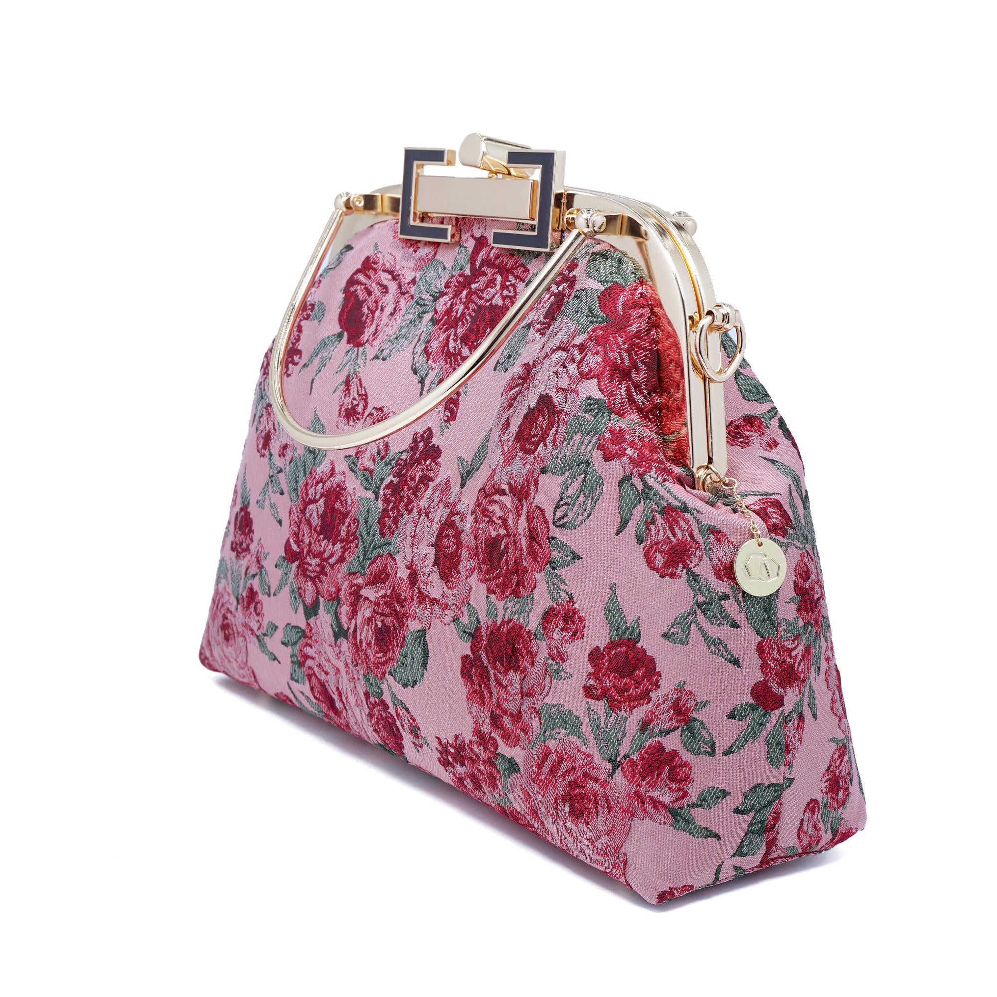 COCOONESE | Clasp Crossbody Bag - Rose of Versailles