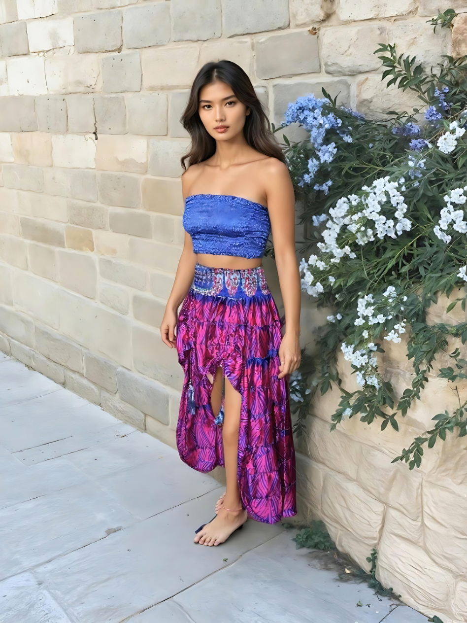 RAJA RANI | Modal Silk Tube Top & Skirt Set