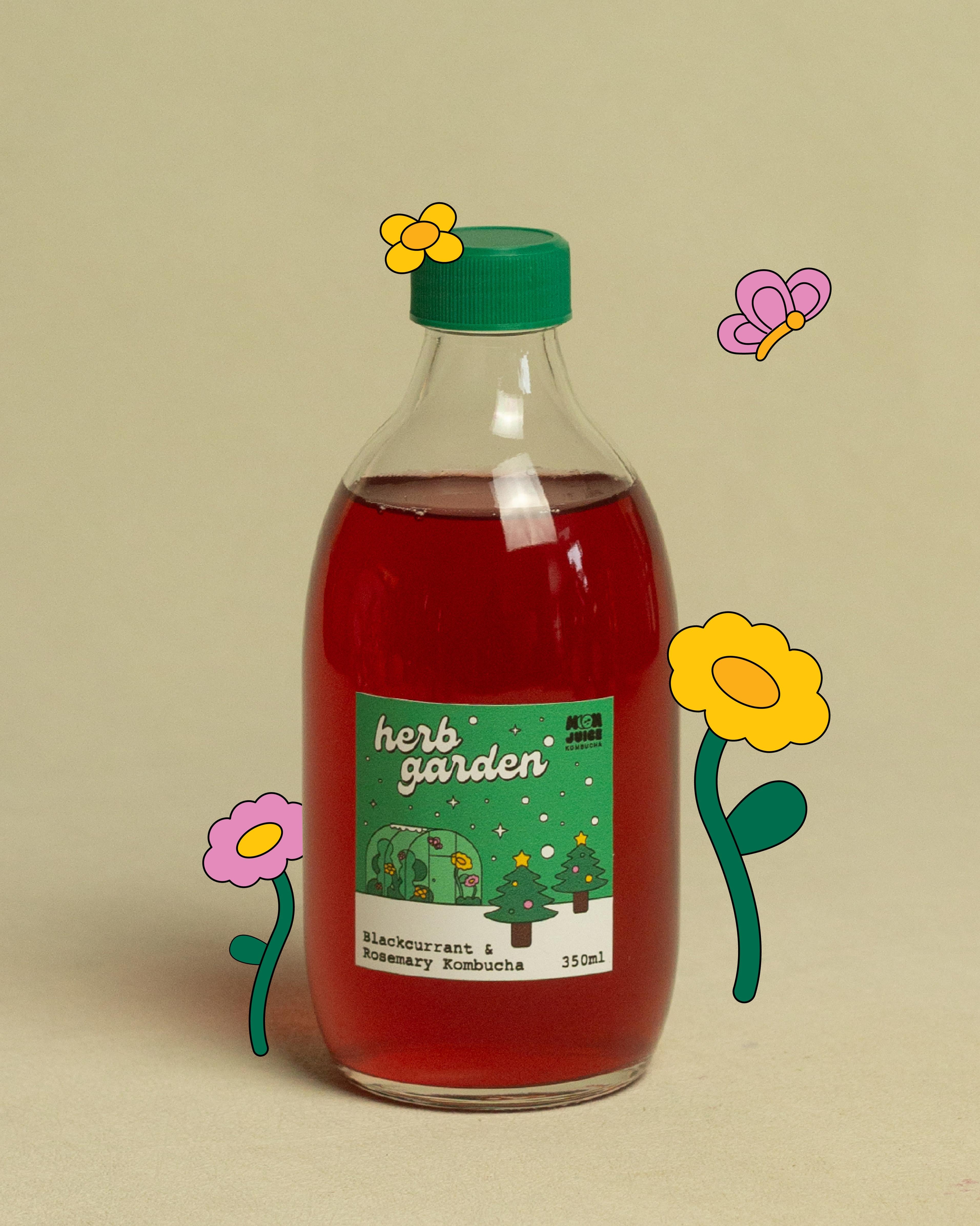 MOON JUICE KOMBUCHA | Herb Garden (Blackcurrant Rosemary Kombucha)