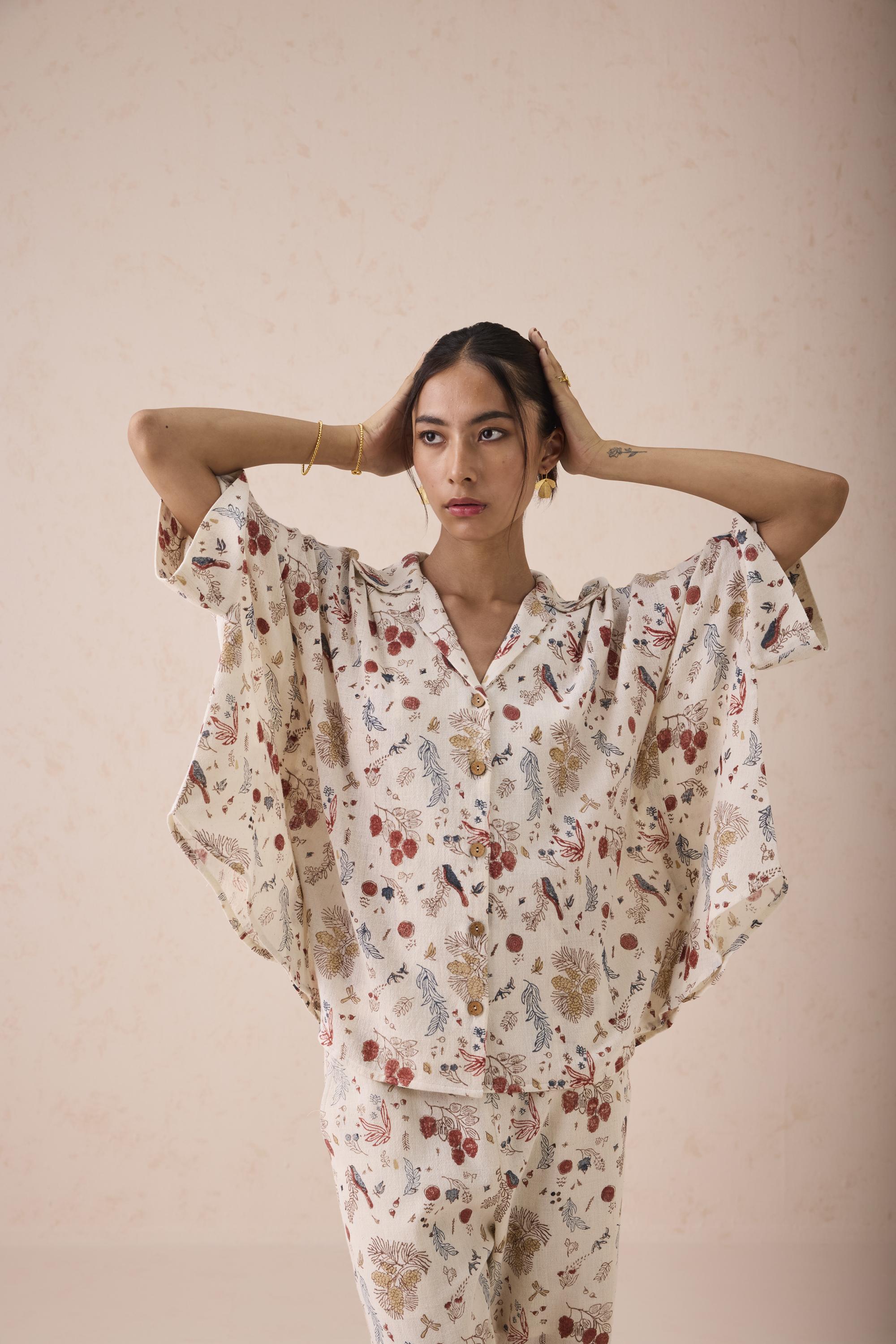 SUI | Under The Forest Sky Handspun Handwoven Organic Cotton Shirt