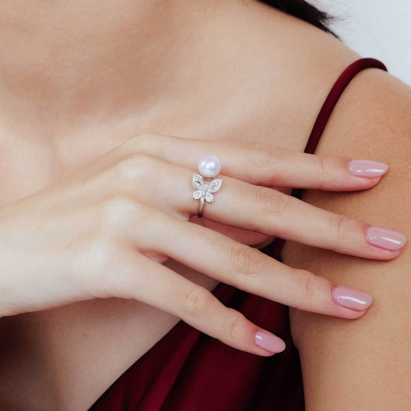 PEARLY LUSTRE | Elegant Freshwater Pearl Ring WR00080 | GARDENS