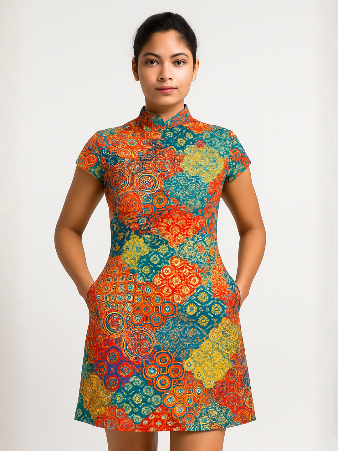 NIMBU | Harmony Multicolor Women Cheongsam