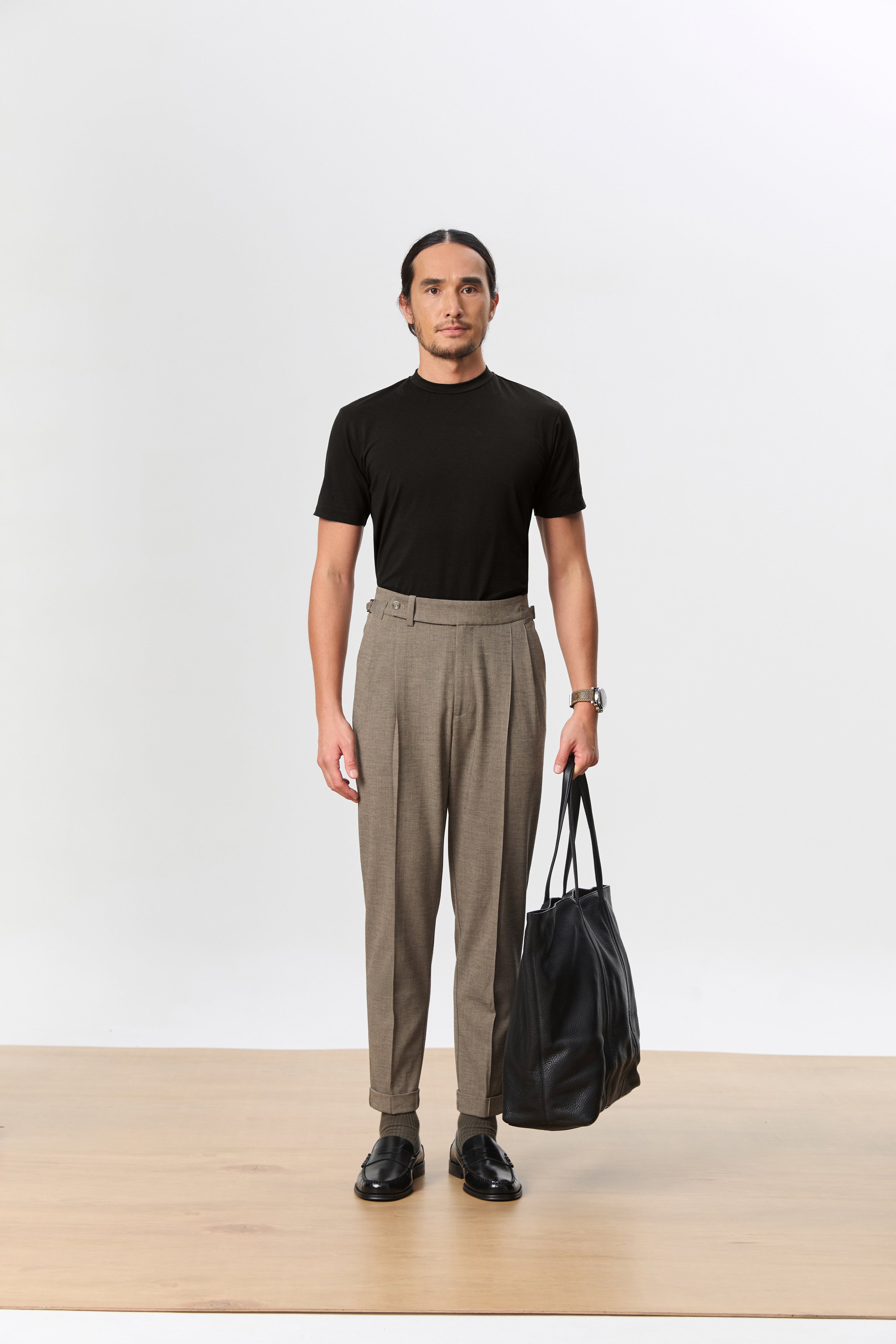 HOUSE OF ANON | Arlo Mock Neck Tee, Jersey
