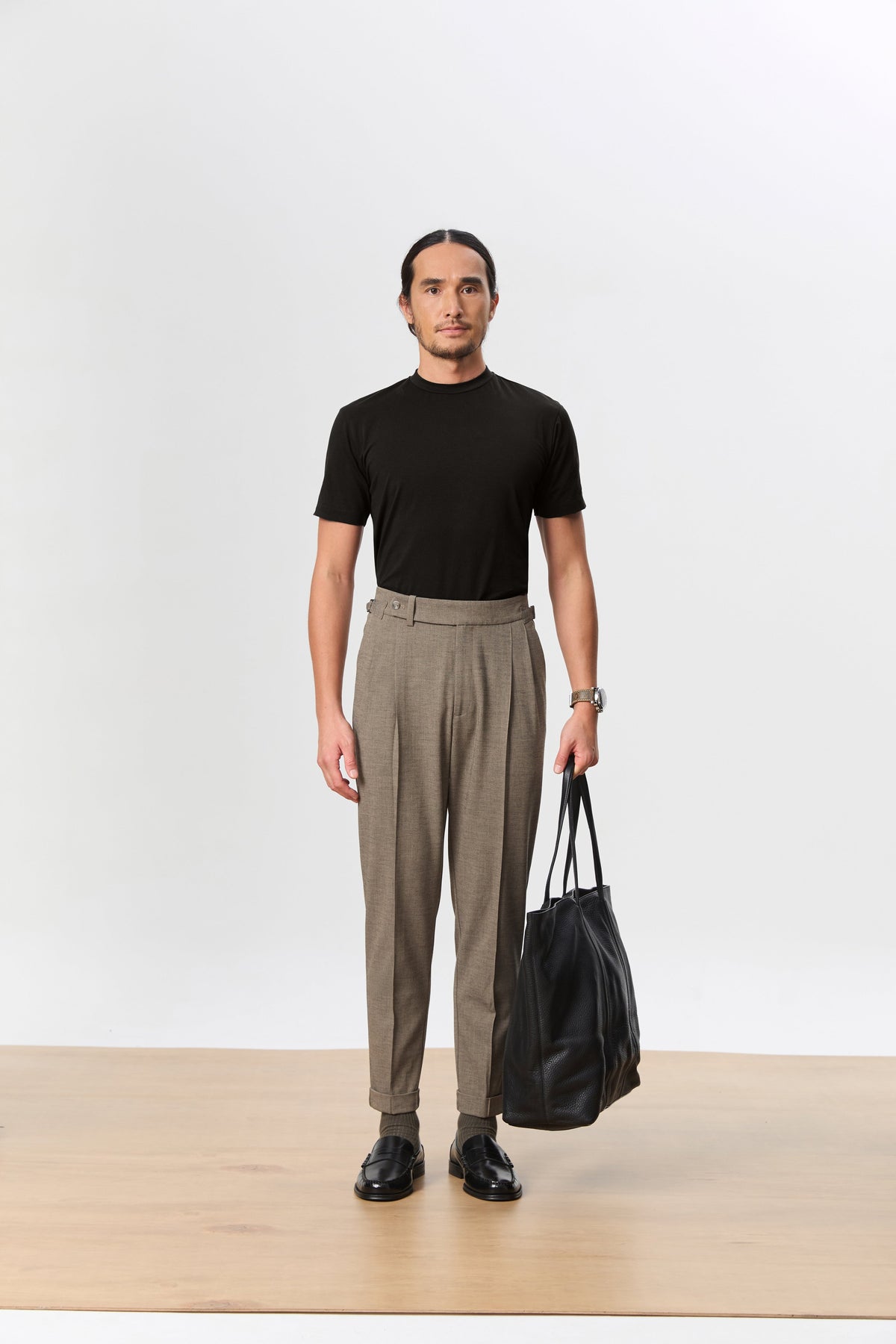 HOUSE OF ANON | Arlo Mock Neck Tee, Jersey