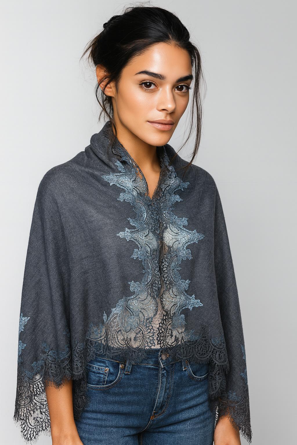 QUEENMARK | AN Ombre Lace Assorted - Grey