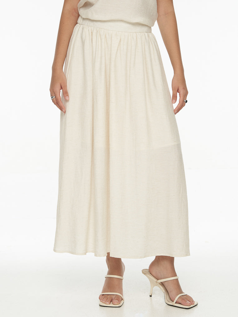 DRESSINGPAULA | Linen Midi Skirt