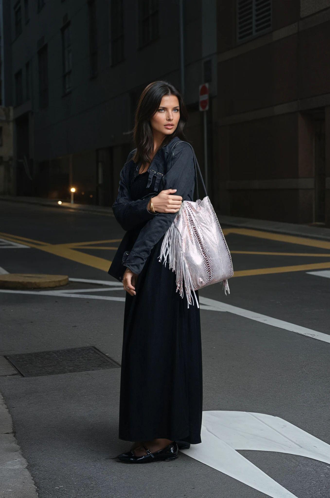 DESTI SAINT | Tassel Shopper - Rose Gold