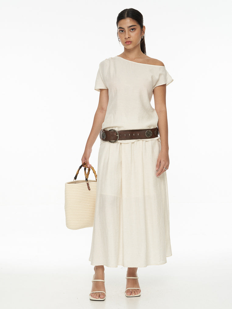 DRESSINGPAULA | Linen Midi Skirt